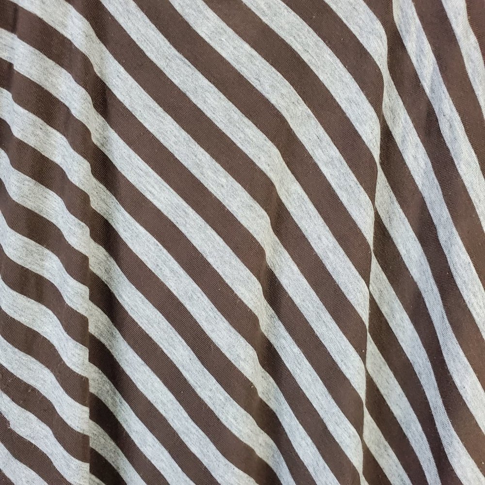 American Rag Brown & Grey Diagonal Stripe Short Dress Size Small - Picture 6 of 7